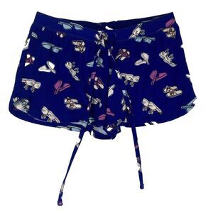 Women's SO Blue Shorts with Shoe/Sandals Print‎ Size XS